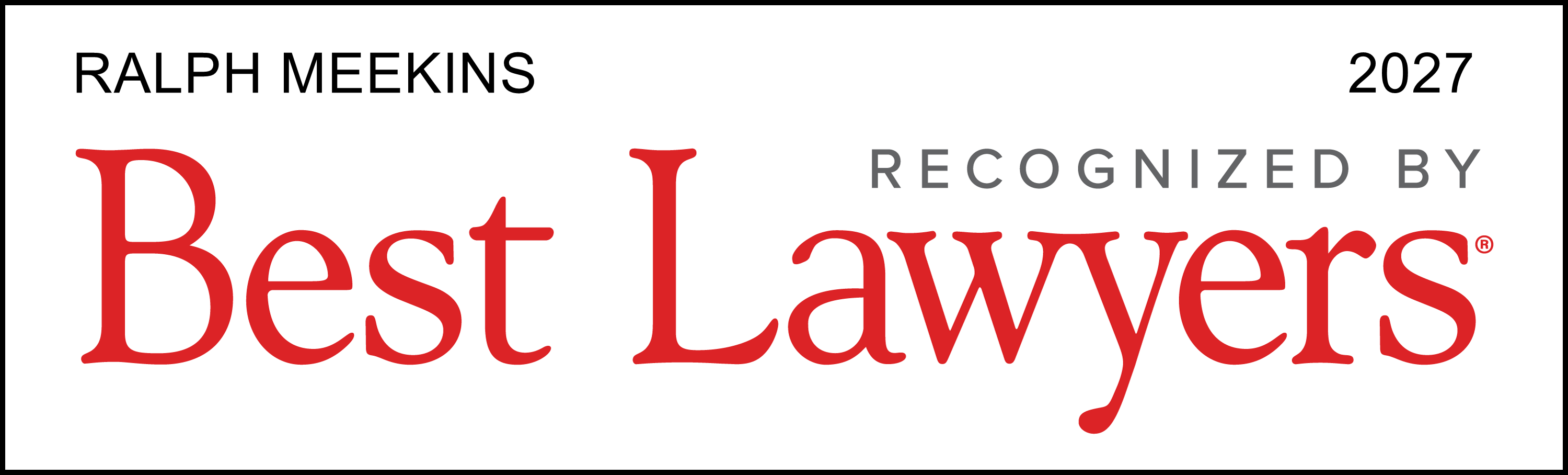 Best lawyers Ralph Meekins- 2027
